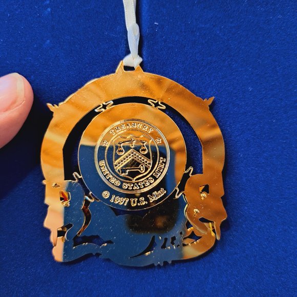 United States Mint 1997 Holiday Ornament Eagle and Flag The Washington Quarter - Picture 6 of 6